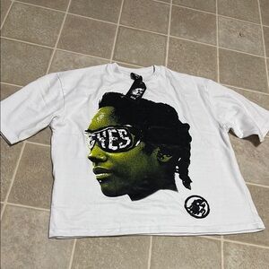 Obey White T-Shirt with Green and Black Graphic